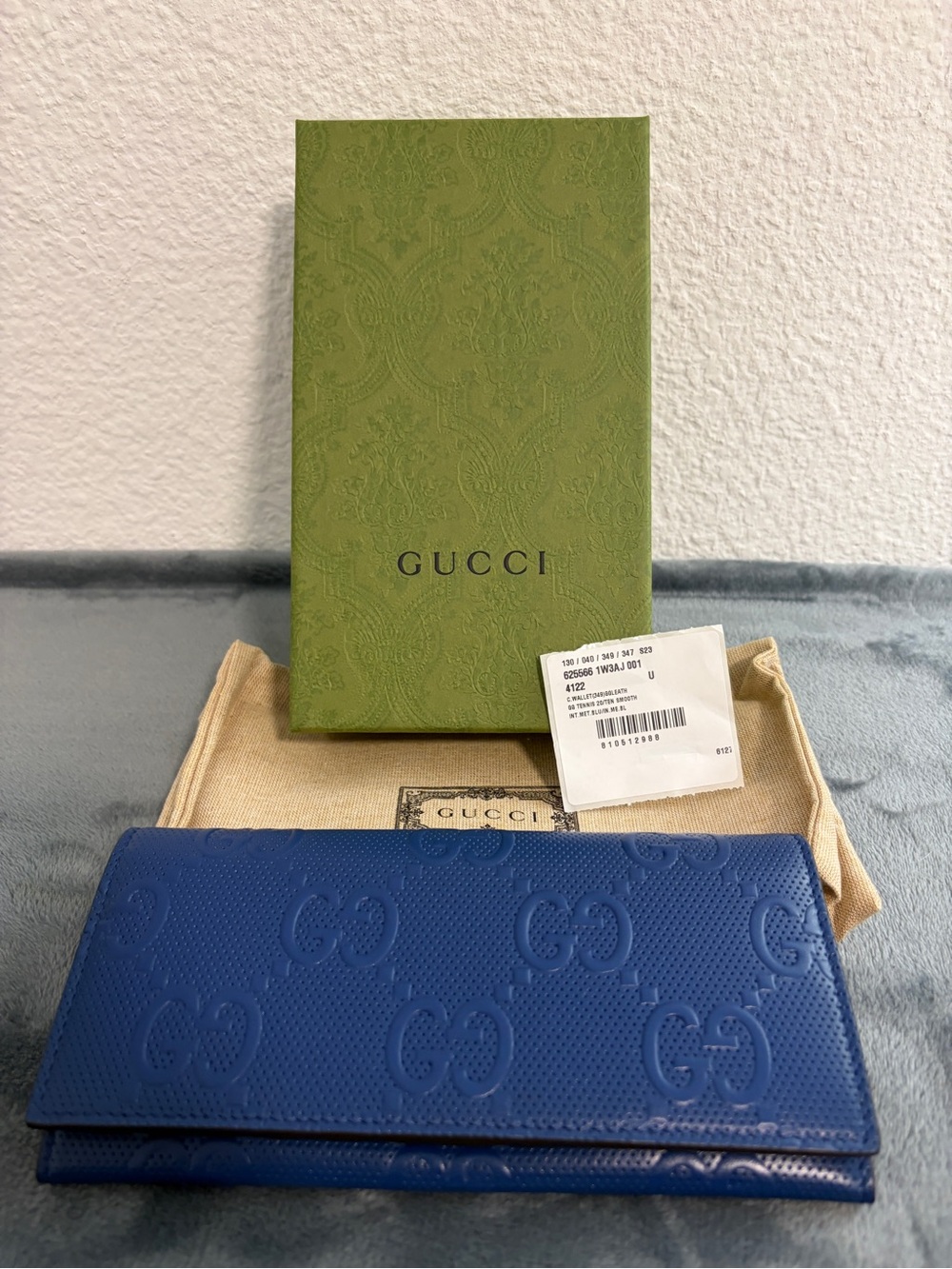 Brand New Gucci Jumbo GG Long Wallet Dark Blue – See photos!